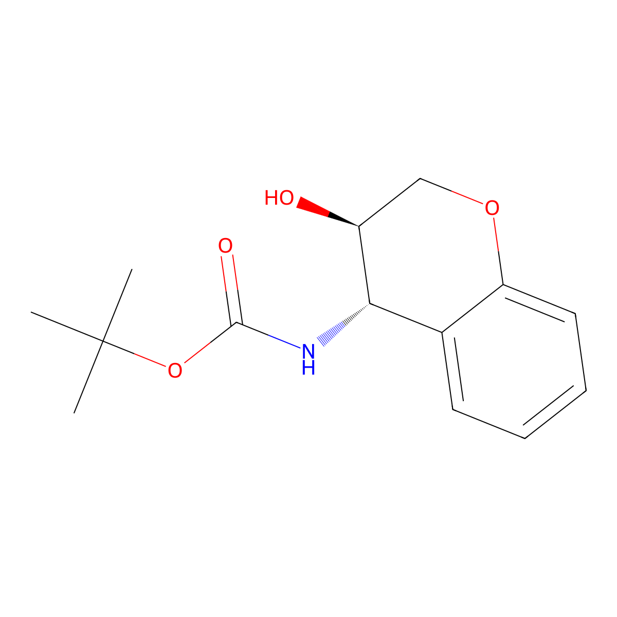 rac-tert-butyl N-[(3R,4S)-3-hydroxy-3,4-dihydro-2H-1-benzopyran-4-yl]carbamate molecular structure, CAS 2408937-79-9