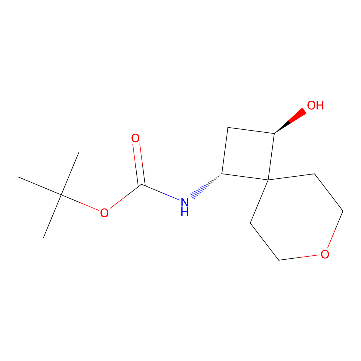 rac-tert-butyl N-[(1R,3R)-3-hydroxy-7-oxaspiro[3.5]nonan-1-yl]carbamate molecular structure, CAS 2408938-03-2