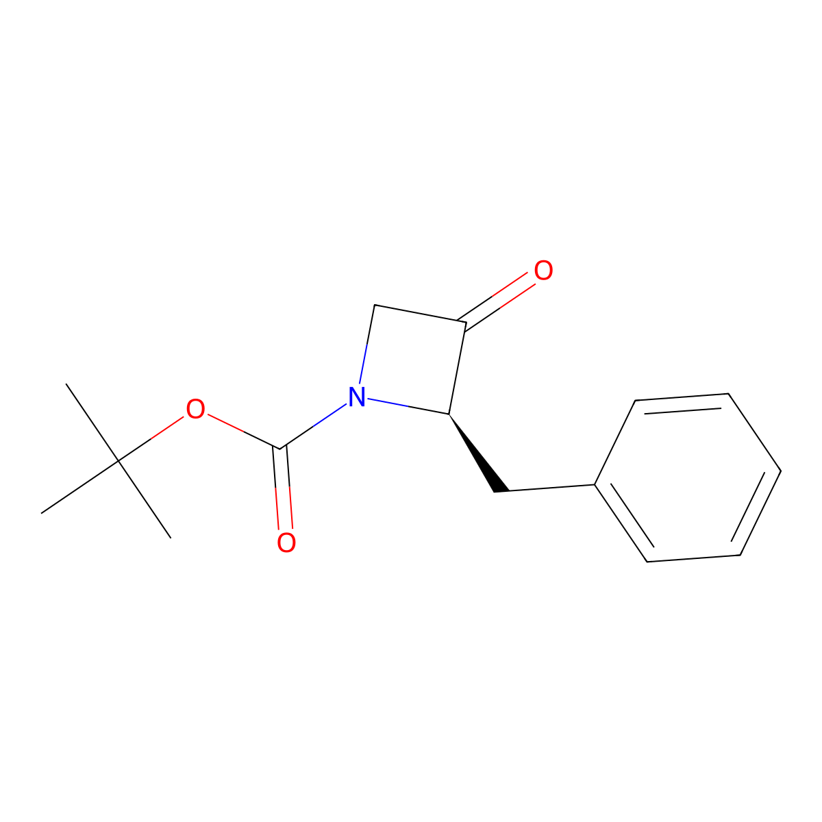 tert-butyl (2R)-2-benzyl-3-oxoazetidine-1-carboxylate molecular structure, CAS 2408938-07-6