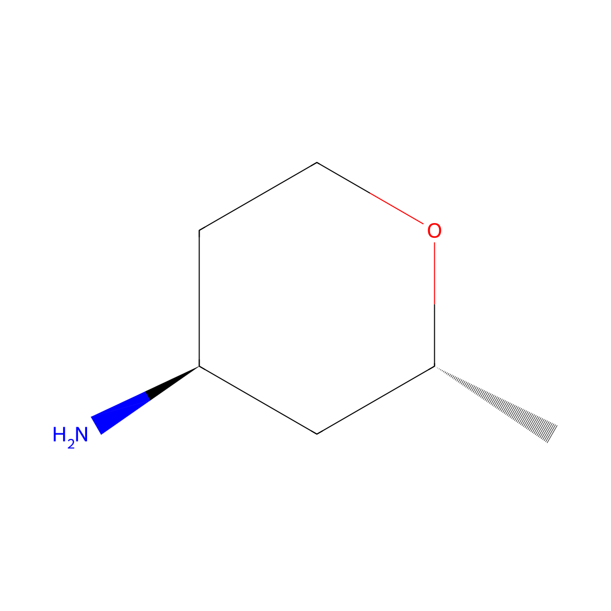 (2R,4S)-2-Methyltetrahydro-2H-pyran-4-amine molecular structure, CAS 2408938-30-5