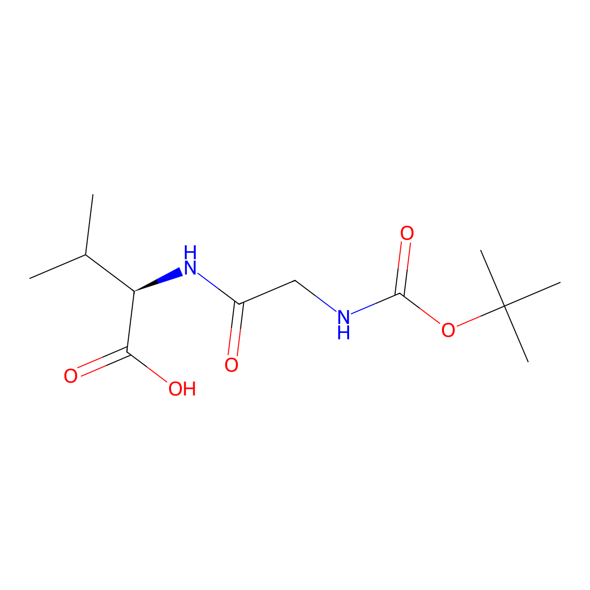 (2R)-2-(2-{[(tert-butoxy)carbonyl]amino}acetamido)-3-methylbutanoic acid molecular structure, CAS 2408938-38-3