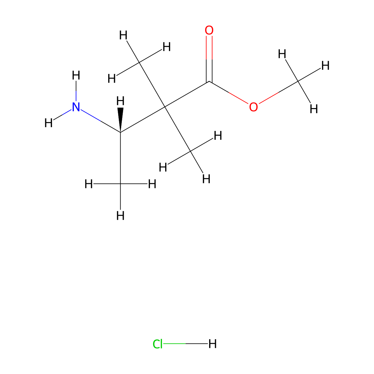 methyl (3S)-3-amino-2,2-dimethylbutanoate hydrochloride molecular structure, CAS 2408938-44-1
