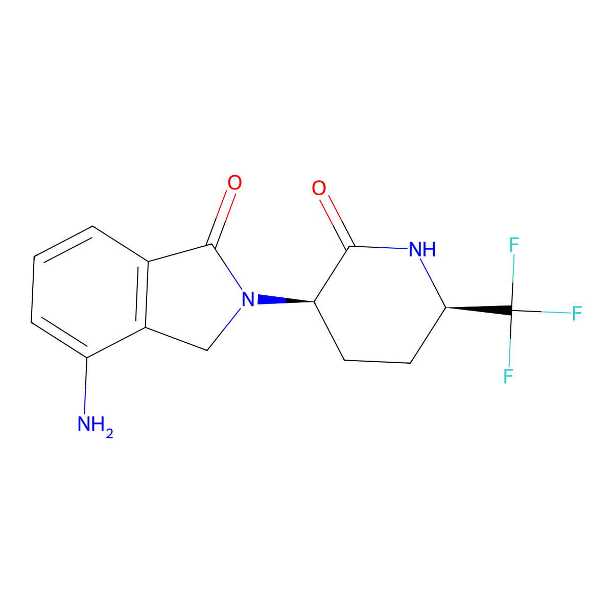 rac-4-amino-2-[(3R,6R)-2-oxo-6-(trifluoromethyl)piperidin-3-yl]-2,3-dihydro-1H-isoindol-1-one molecular structure, CAS 2408938-46-3