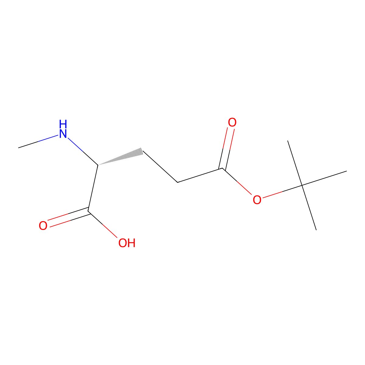 (2R)-5-(tert-butoxy)-2-(methylamino)-5-oxopentanoic acid molecular structure, CAS 2408938-52-1