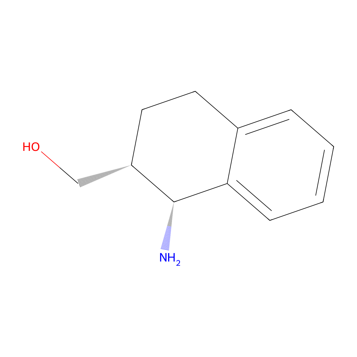 rac-[(1R,2R)-1-amino-1,2,3,4-tetrahydronaphthalen-2-yl]methanol, cis molecular structure, CAS 2408938-59-8
