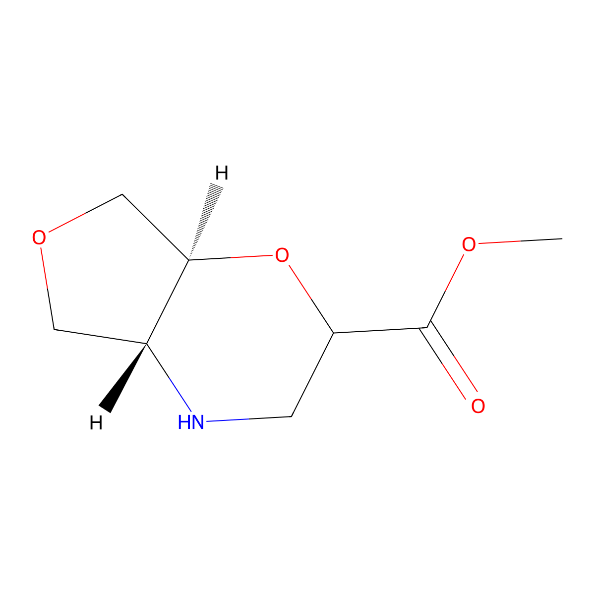 rac-methyl (4aR,7aS)-hexahydro-2H-furo[3,4-b][1,4]oxazine-2-carboxylate molecular structure, CAS 2408946-93-8