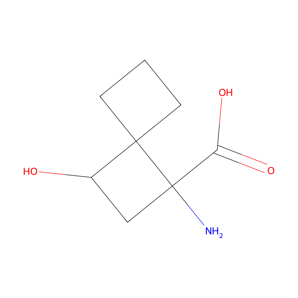 1-Amino-3-hydroxyspiro[3.3]heptane-1-carboxylic acid molecular structure, CAS 2408957-47-9