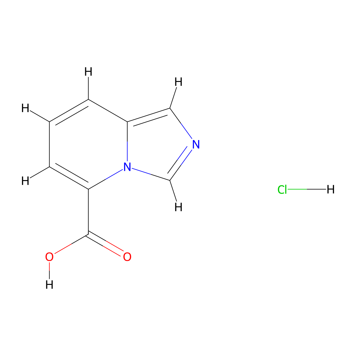Imidazo[1,5-a]pyridine-5-carboxylicacidhydrochloride molecular structure, CAS 2408957-51-5