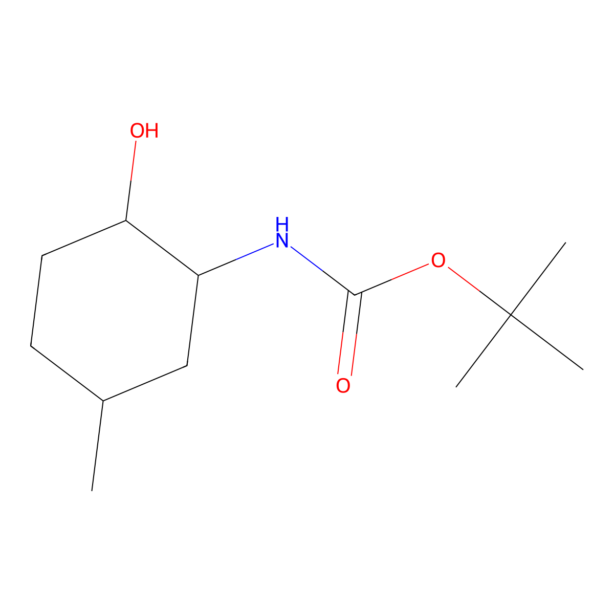 tert-butyl N-(2-hydroxy-5-methylcyclohexyl)carbamate molecular structure, CAS 2408957-55-9