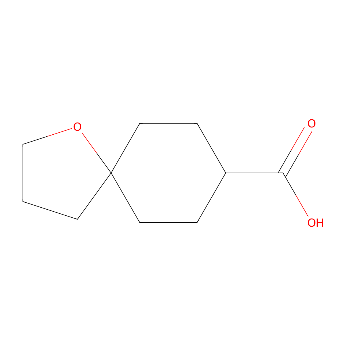 1-Oxaspiro(4.5)decane-8-carboxylic acid molecular structure, CAS 2408957-75-3