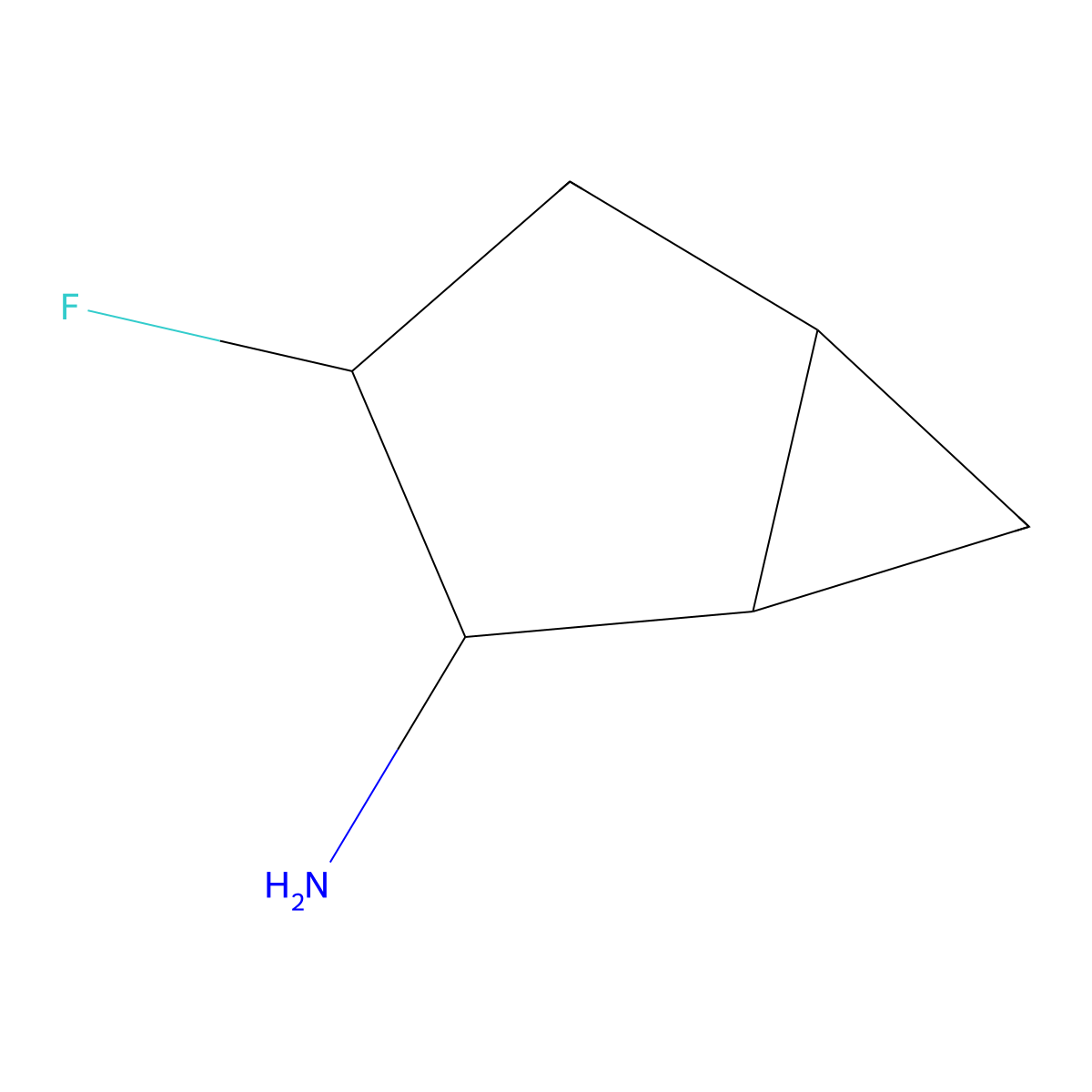 3-Fluorobicyclo[3.1.0]hexan-2-amine molecular structure, CAS 2408957-85-5