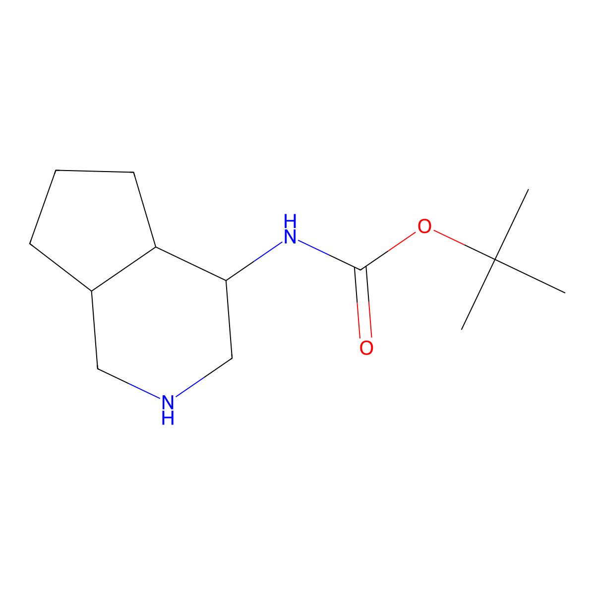 tert-butyl N-{octahydro-1H-cyclopenta[c]pyridin-4-yl}carbamate molecular structure, CAS 2408957-87-7