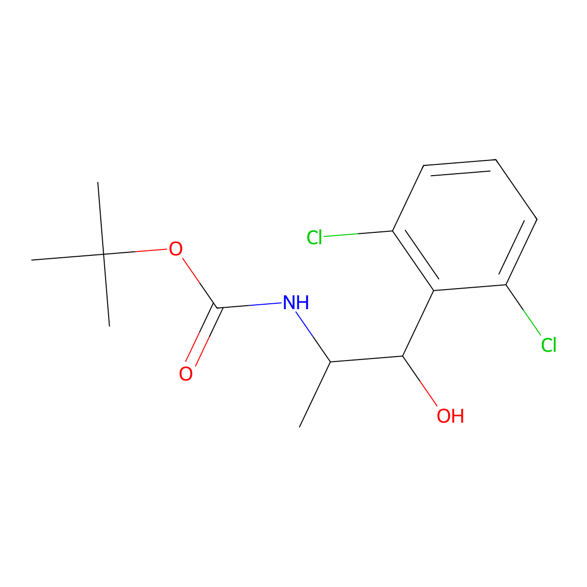 tert-butyl N-[1-(2,6-dichlorophenyl)-1-hydroxypropan-2-yl]carbamate molecular structure, CAS 2408957-92-4