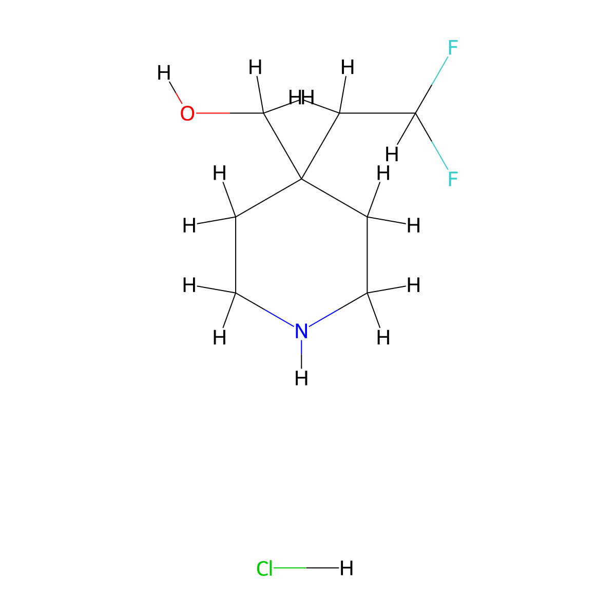 [4-(2,2-Difluoroethyl)piperidin-4-yl]methanolhydrochloride molecular structure, CAS 2408957-93-5