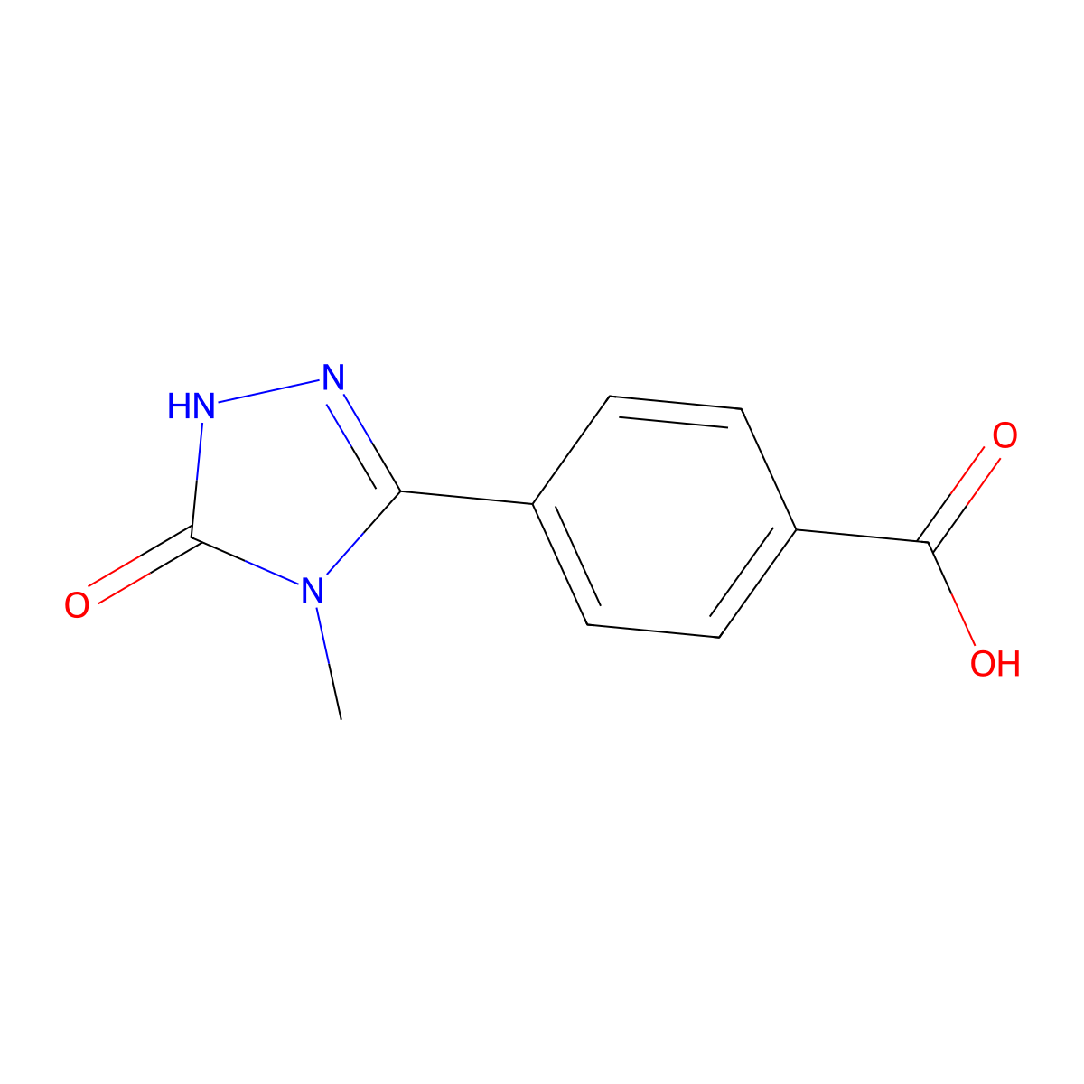 4-(4-methyl-5-oxo-4,5-dihydro-1H-1,2,4-triazol-3-yl)benzoic acid molecular structure, CAS 2408958-06-3