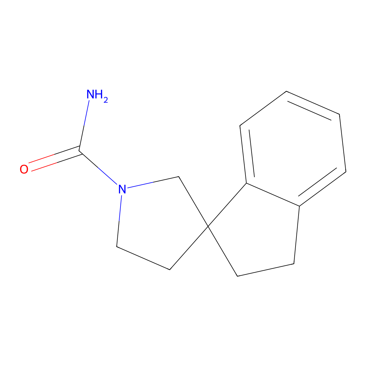2,3-Dihydrospiro[indene-1,3'-pyrrolidine]-1'-carboxamide molecular structure, CAS 2408958-09-6
