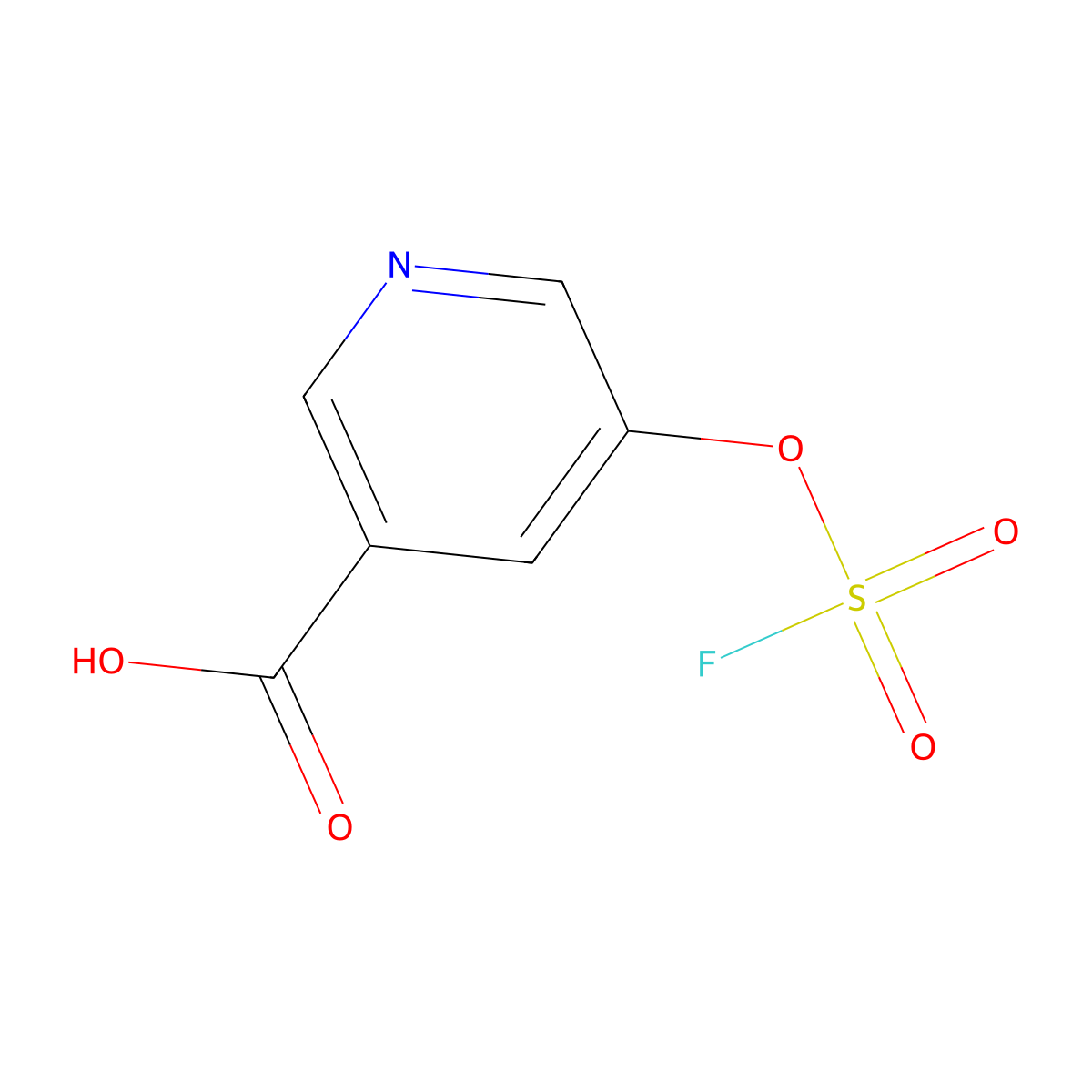 5-[(Fluorosulfonyl)oxy]pyridine-3-carboxylic acid molecular structure, CAS 2408958-14-3