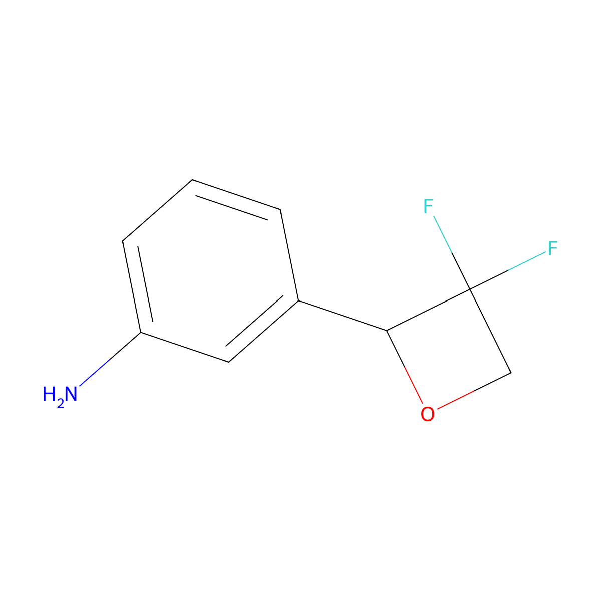 3-(3,3-Difluorooxetan-2-yl)aniline molecular structure, CAS 2408958-34-7