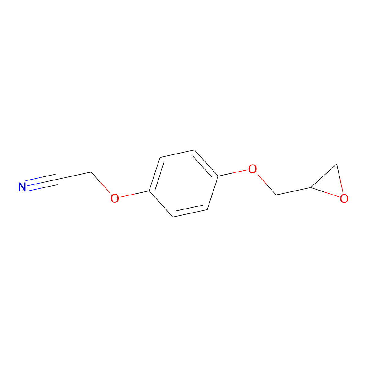 2-{4-[(Oxiran-2-yl)methoxy]phenoxy}acetonitrile molecular structure, CAS 2408958-36-9