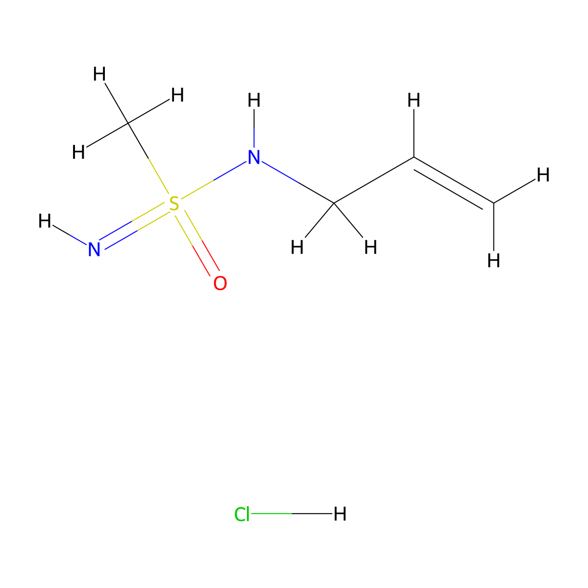 N-(prop-2-en-1-yl)methanesulfonoimidamide hydrochloride molecular structure, CAS 2408958-45-0