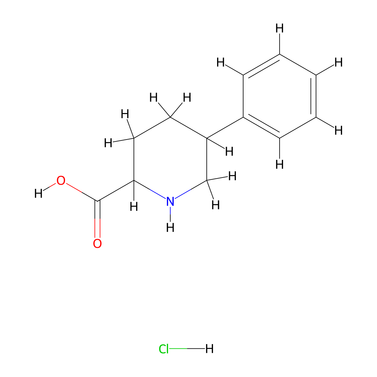 5-Phenylpiperidine-2-carboxylicacidhydrochloride molecular structure, CAS 2408958-52-9