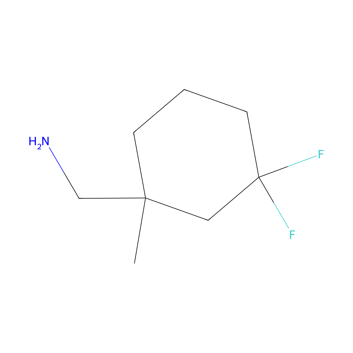 (3,3-Difluoro-1-methylcyclohexyl)methanamine molecular structure, CAS 2408958-53-0