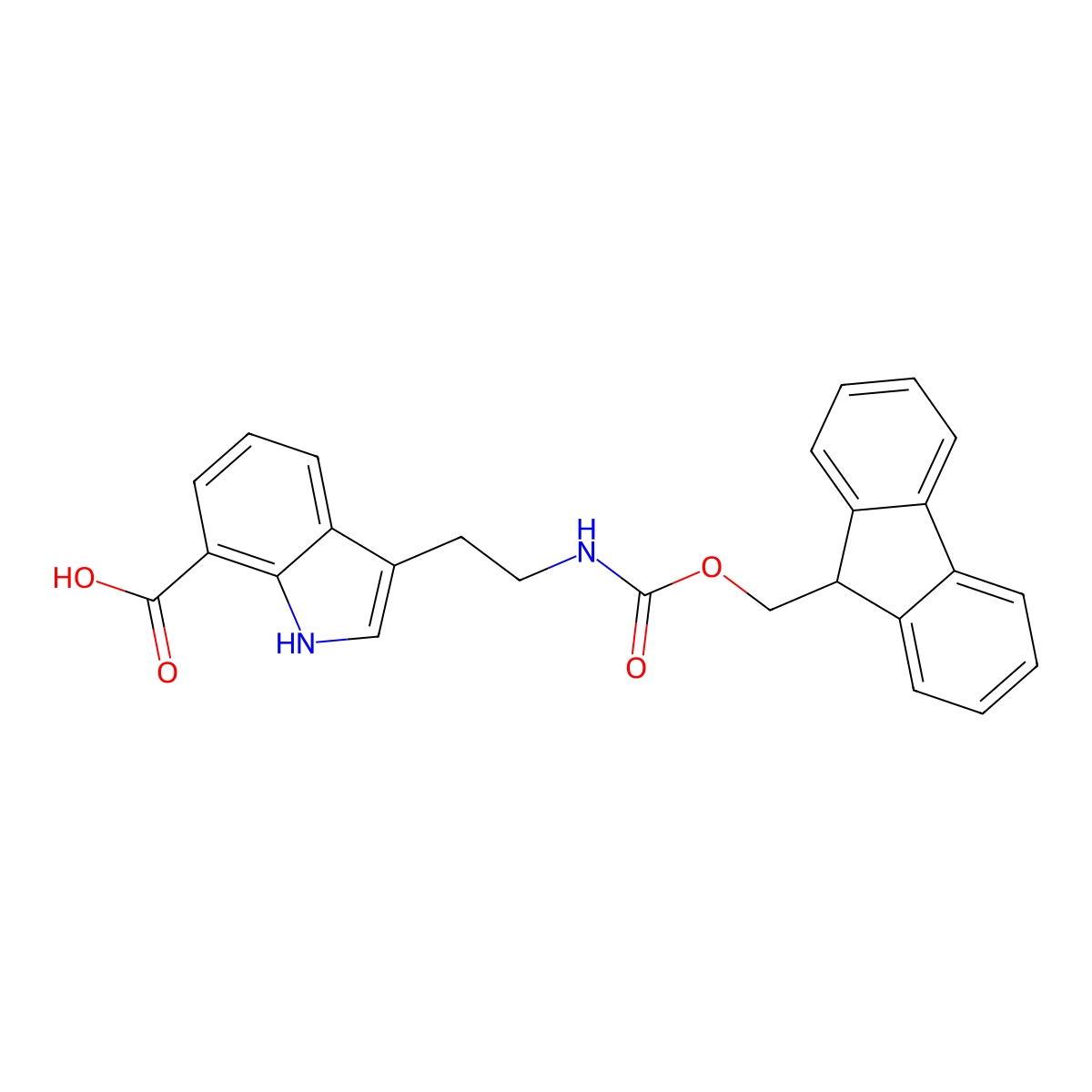 3-[2-({[(9H-fluoren-9-yl)methoxy]carbonyl}amino)ethyl]-1H-indole-7-carboxylicacid molecular structure, CAS 2408958-54-1
