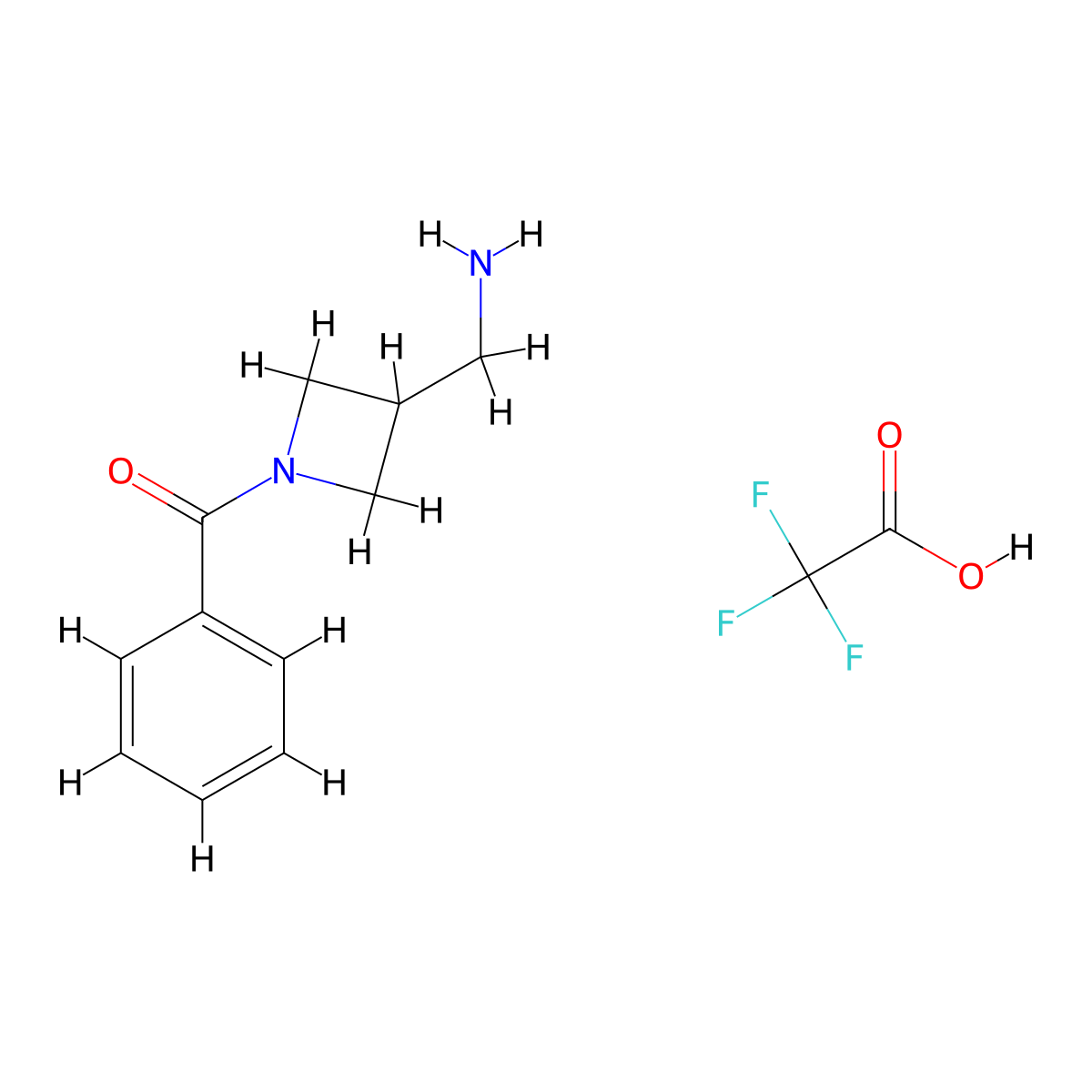 (1-Benzoylazetidin-3-yl)methanamine,trifluoroaceticacid molecular structure, CAS 2408958-61-0