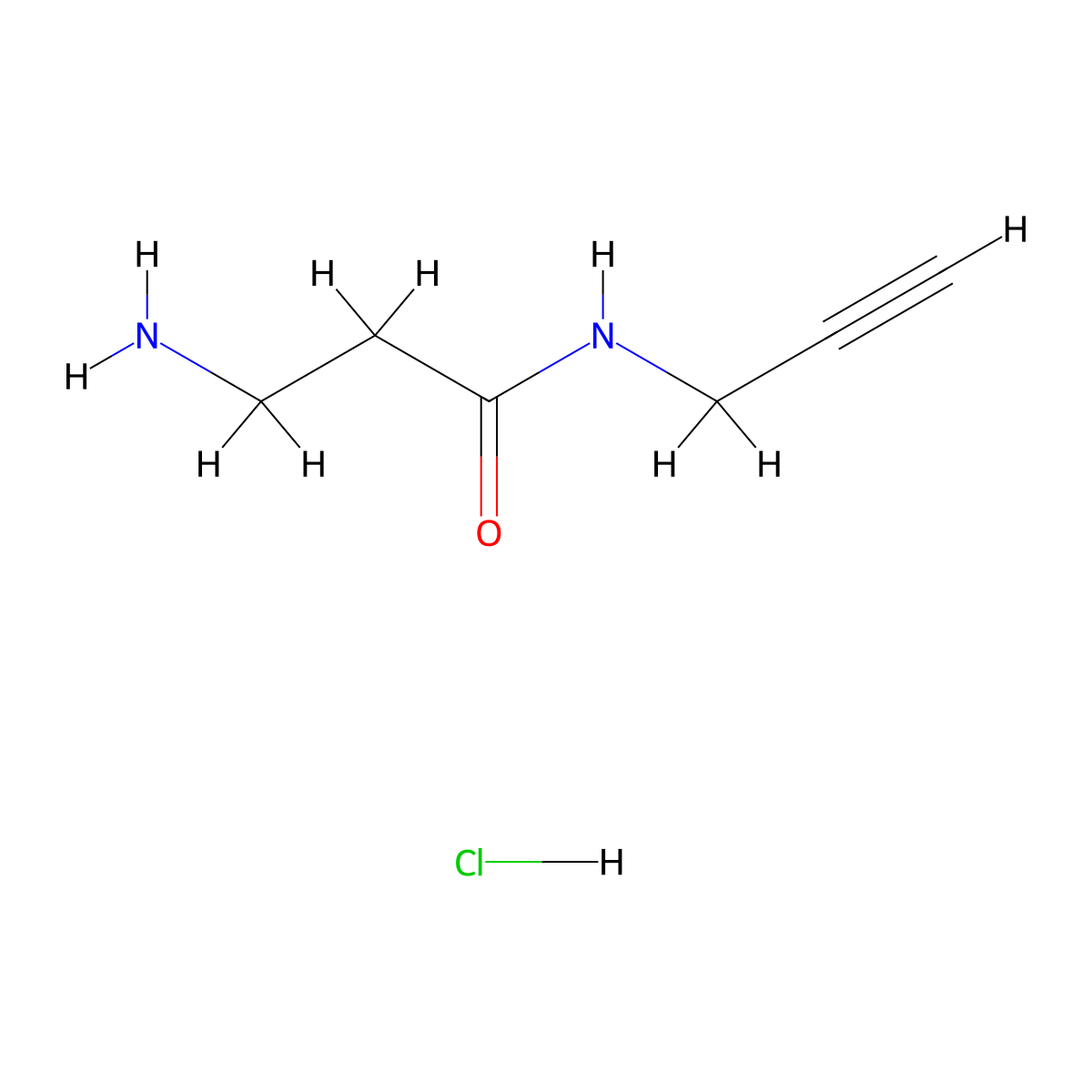 3-amino-N-(prop-2-yn-1-yl)propanamide hydrochloride molecular structure, CAS 2408958-64-3