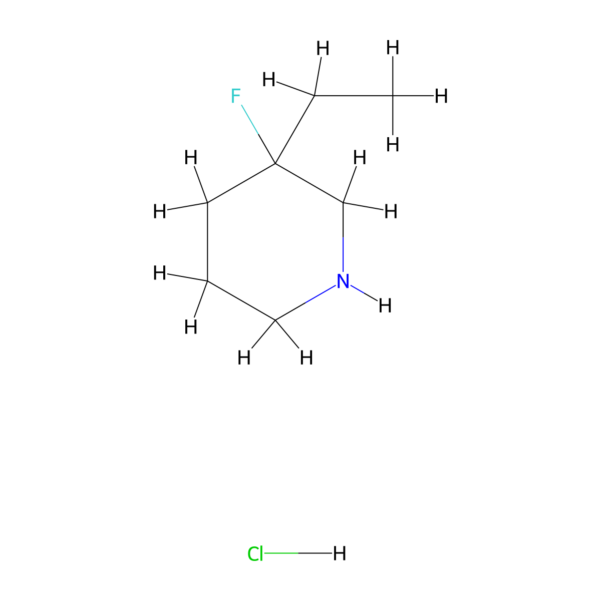 3-Ethyl-3-fluoropiperidine hydrochloride molecular structure, CAS 2408958-67-6
