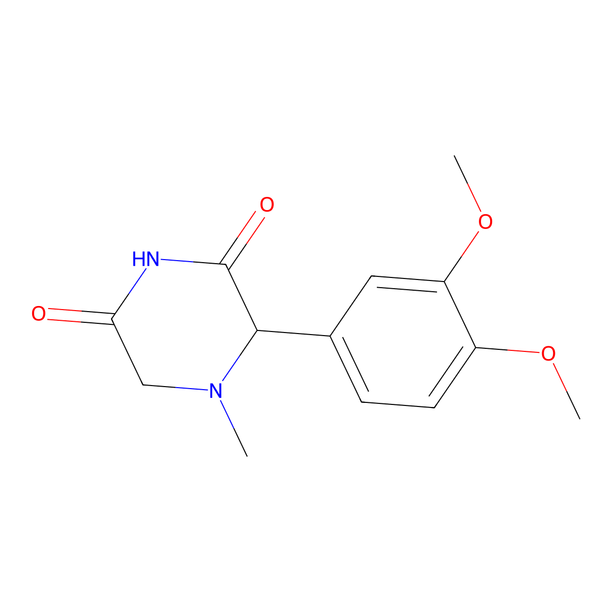 3-(3,4-Dimethoxyphenyl)-4-methylpiperazine-2,6-dione molecular structure, CAS 2408958-76-7