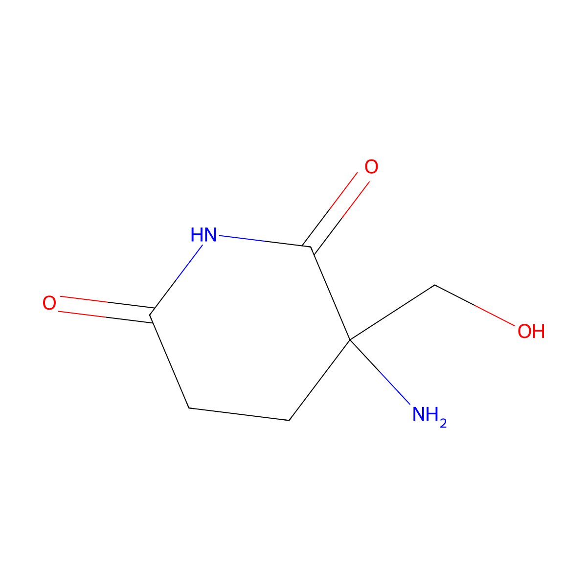 3-Amino-3-(hydroxymethyl)piperidine-2,6-dione molecular structure, CAS 2408958-80-3