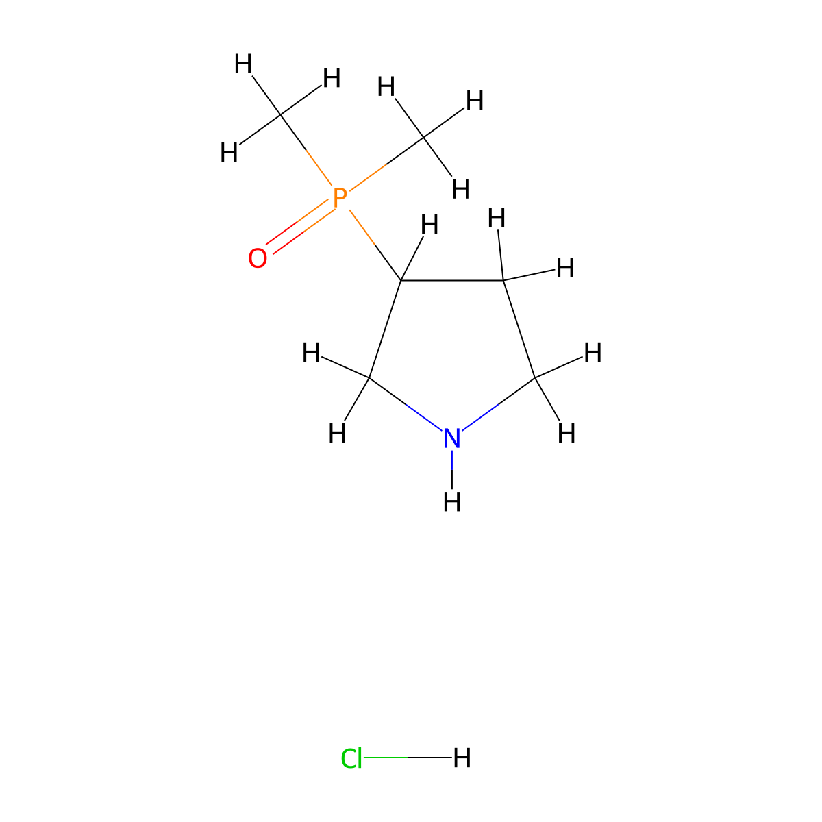3-(Dimethylphosphoryl)pyrrolidine hydrochloride molecular structure, CAS 2408958-90-5
