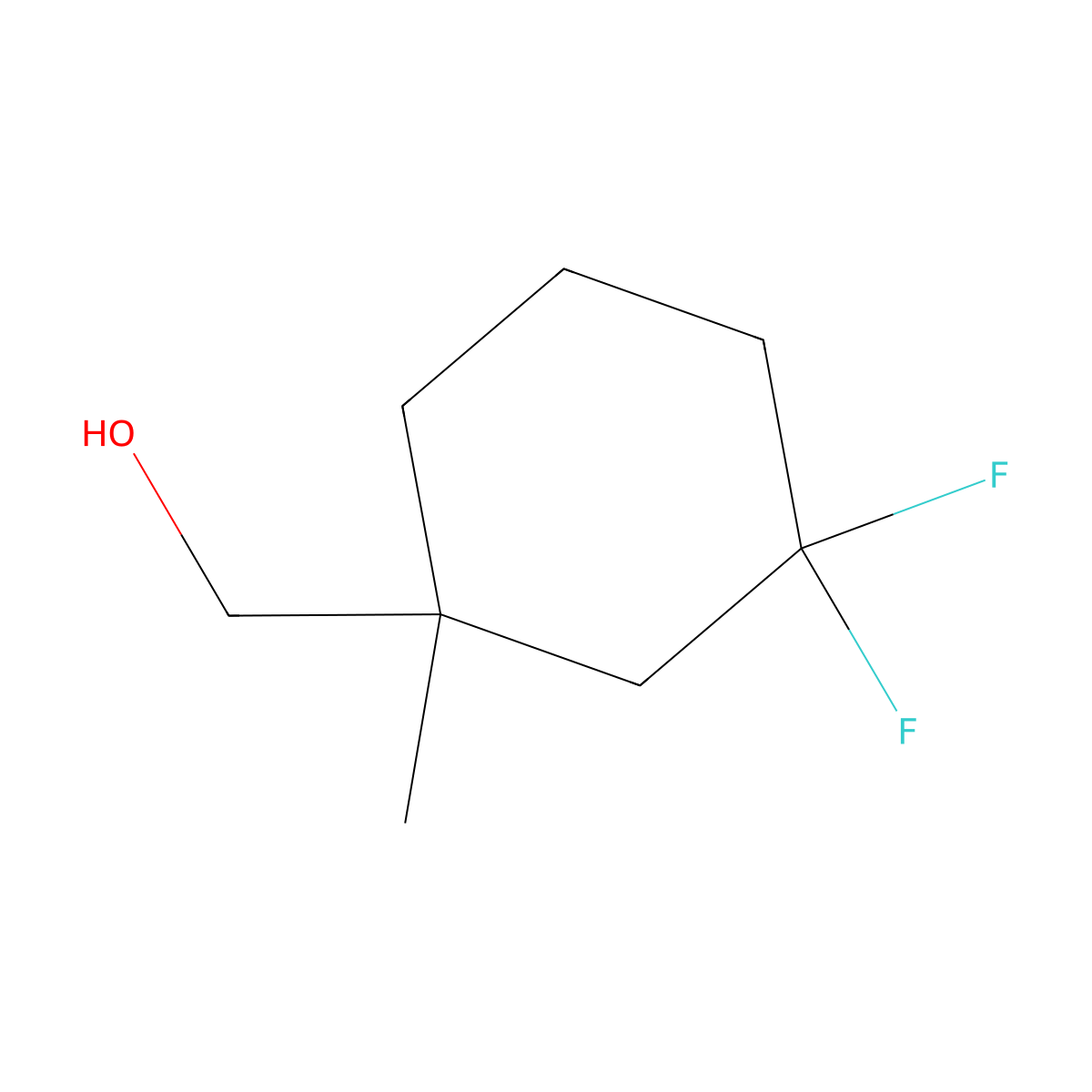 (3,3-Difluoro-1-methylcyclohexyl)methanol molecular structure, CAS 2408958-95-0