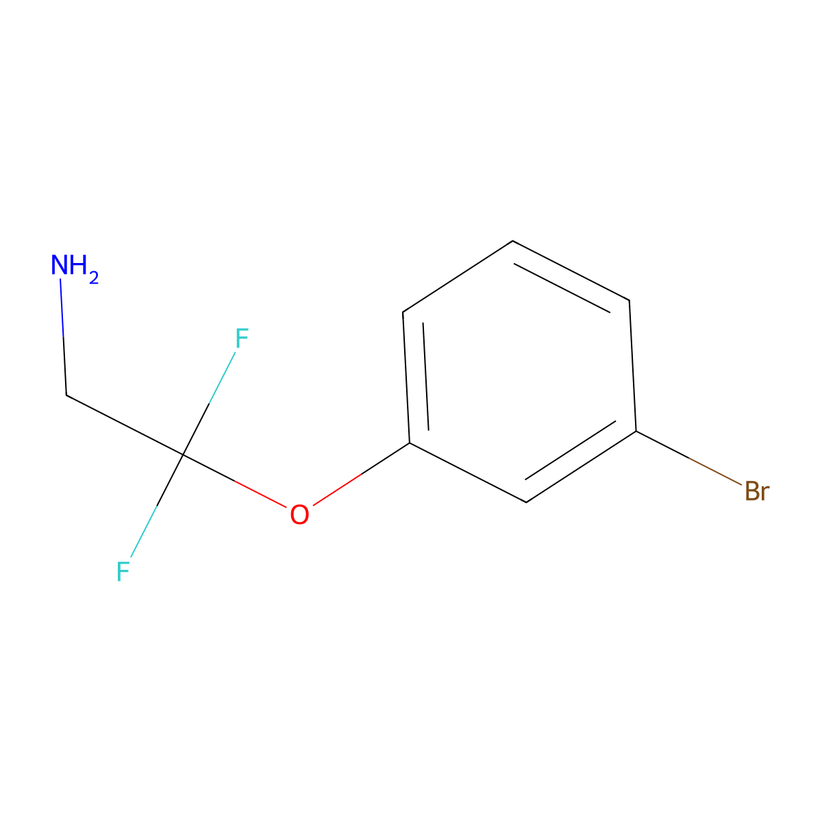 2-(3-Bromophenoxy)-2,2-difluoroethan-1-amine molecular structure, CAS 2408958-96-1