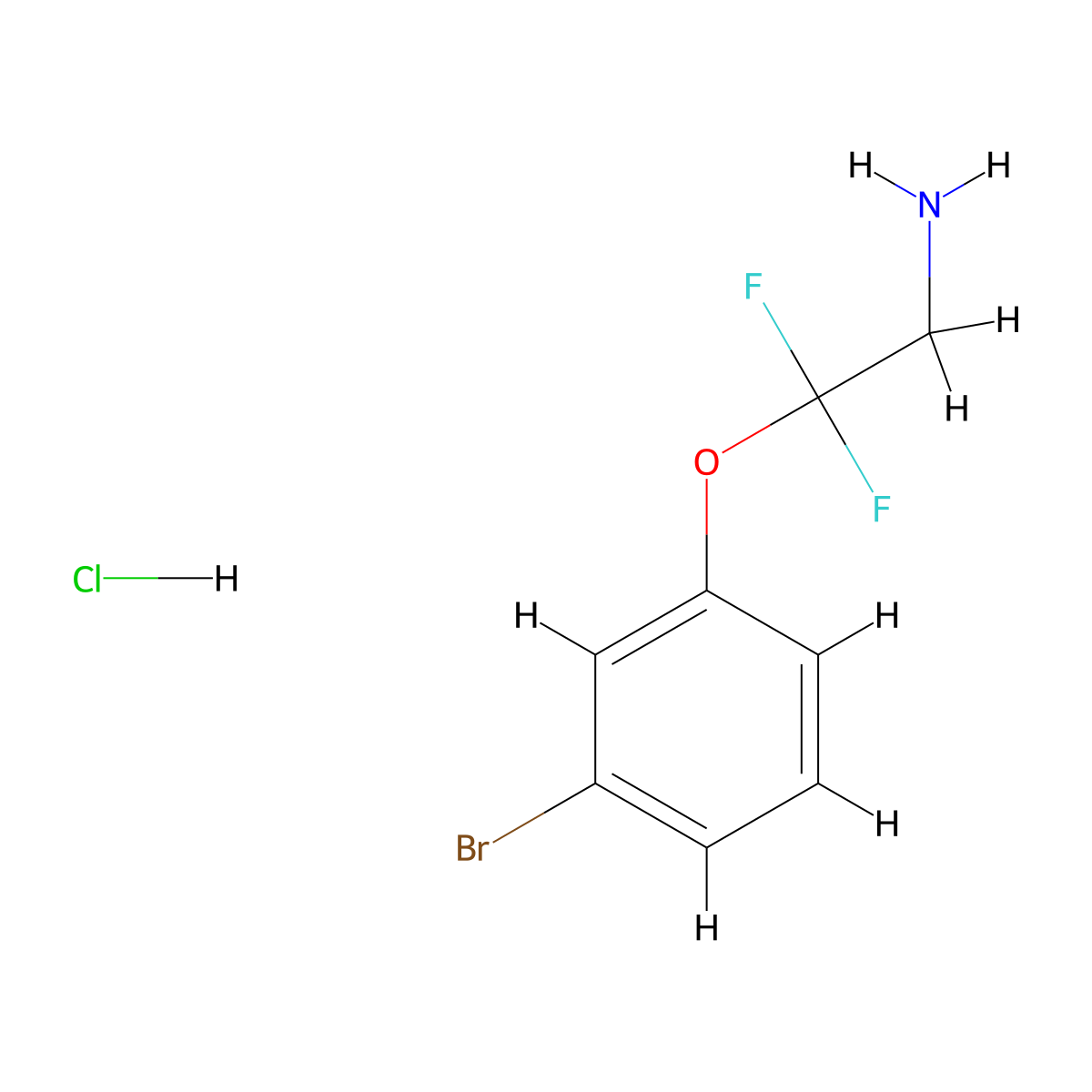 2-(3-Bromophenoxy)-2,2-difluoroethanamine;hydrochloride molecular structure, CAS 2408958-97-2