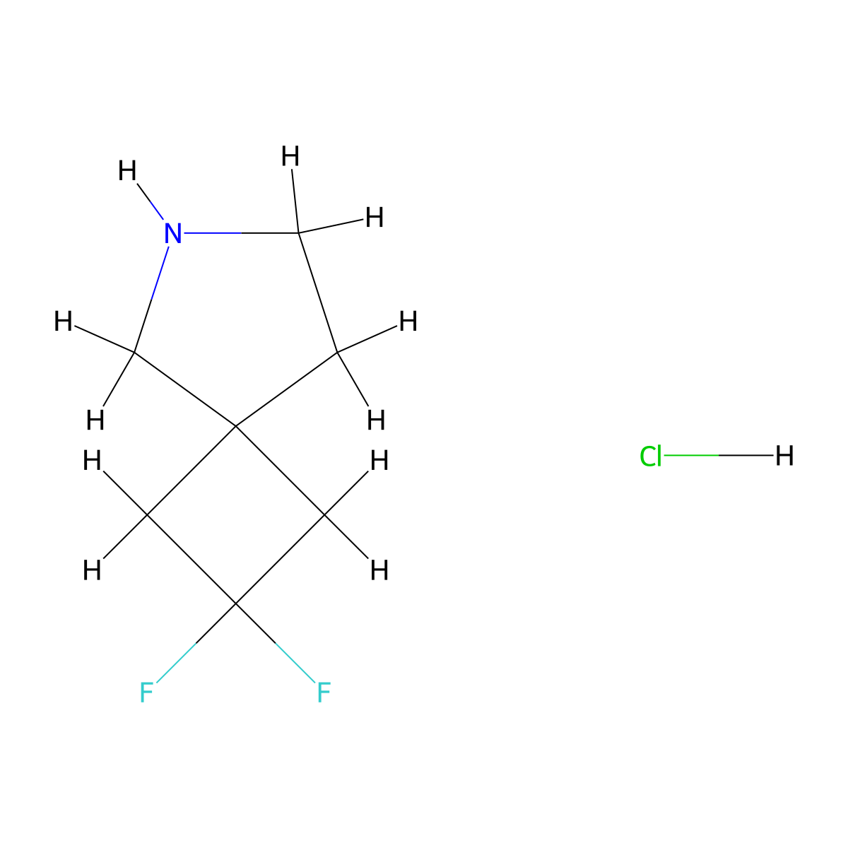 2,2-Difluoro-6-azaspiro(3.4)octane;hydrochloride molecular structure, CAS 2408959-03-3