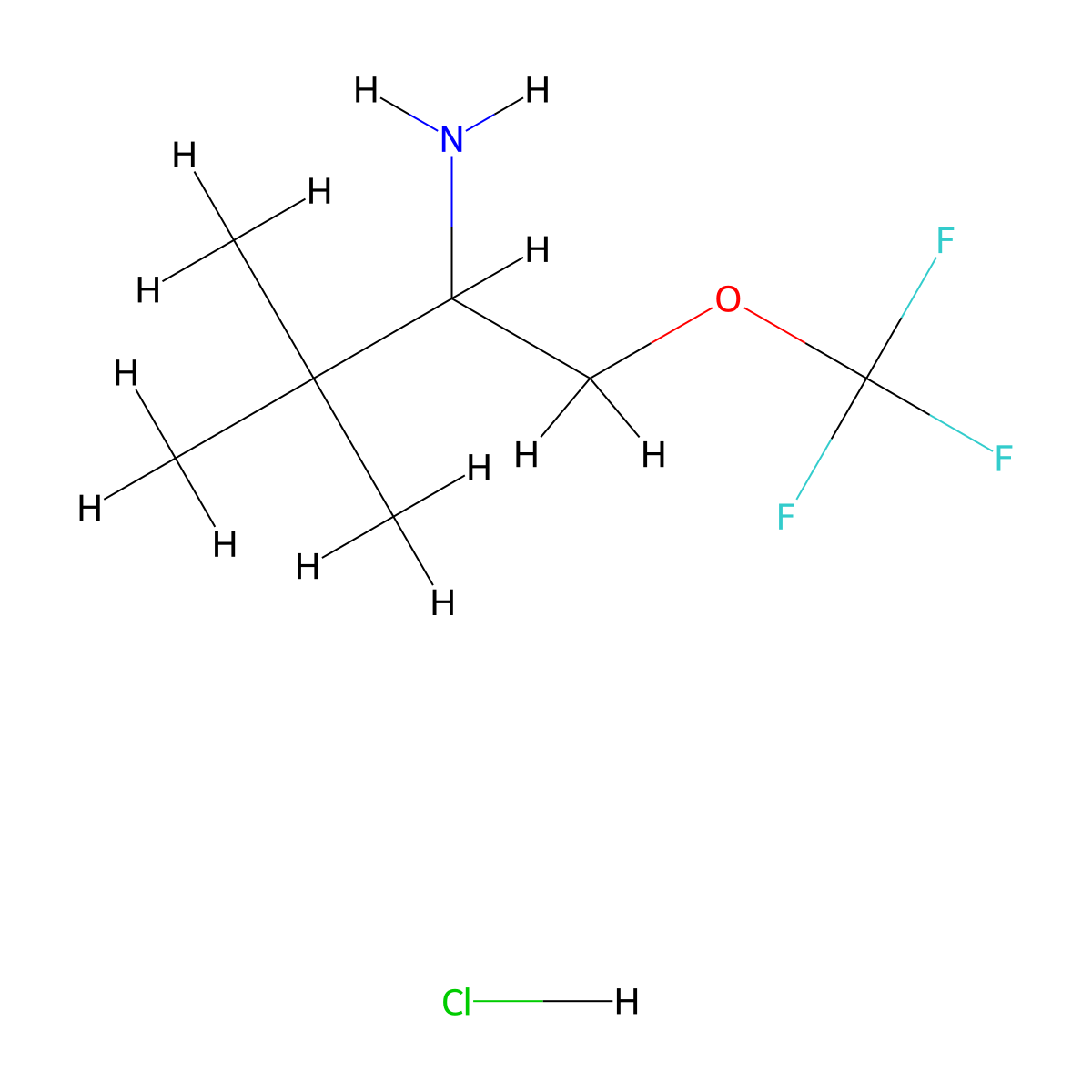 3,3-Dimethyl-1-(trifluoromethoxy)butan-2-aminehydrochloride molecular structure, CAS 2408959-12-4