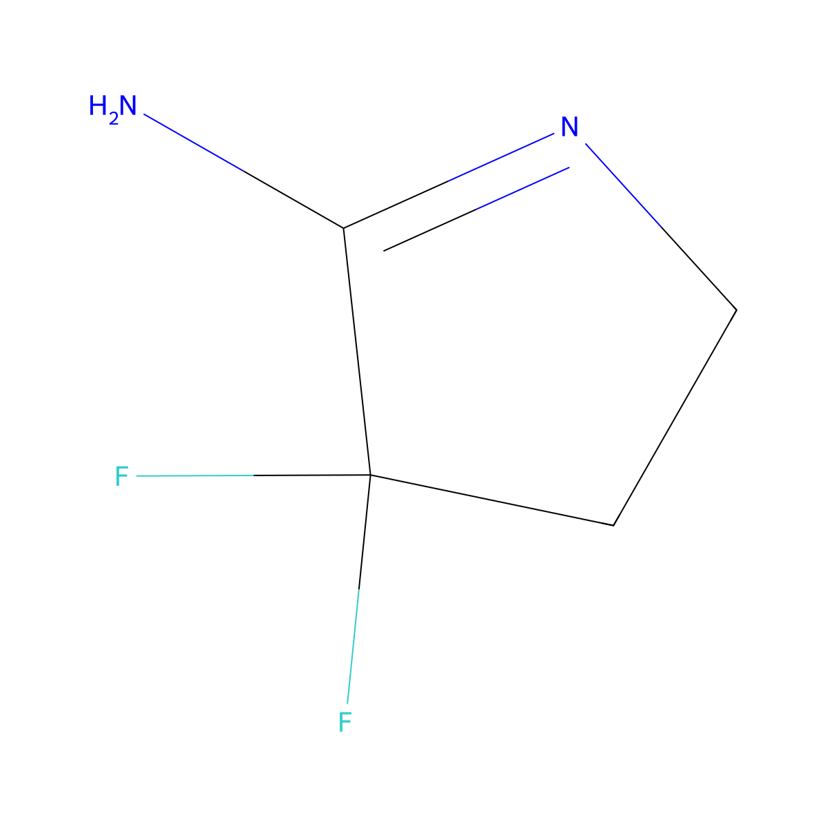 3,3-Difluoropyrrolidin-2-imine molecular structure, CAS 2408959-19-1