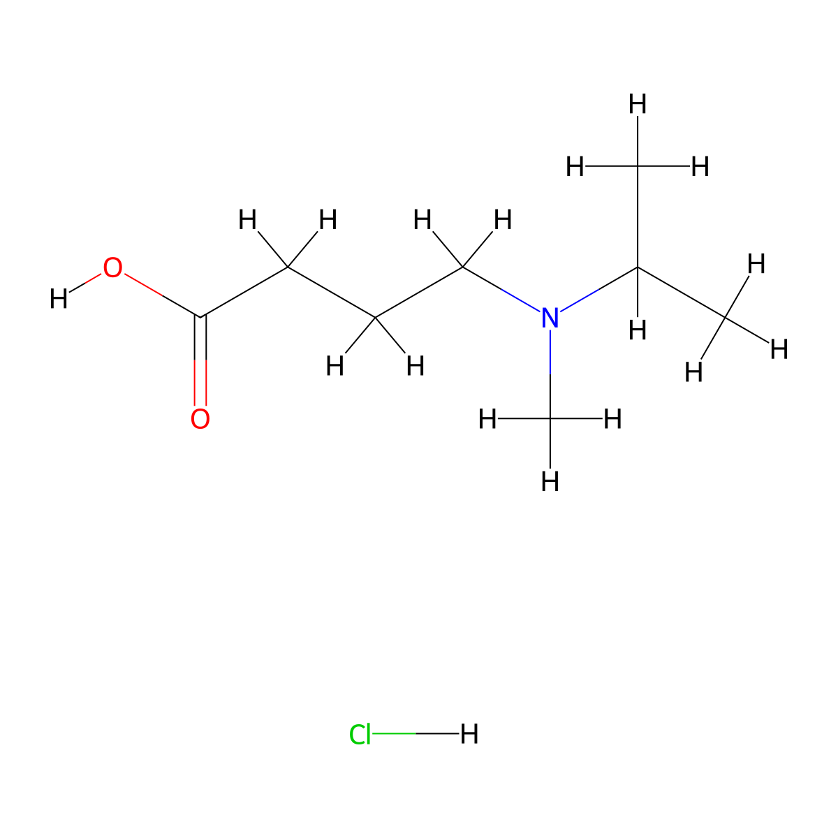 4-(Methyl(propan-2-yl)amino)butanoic acid hydrochloride molecular structure, CAS 2408959-22-6