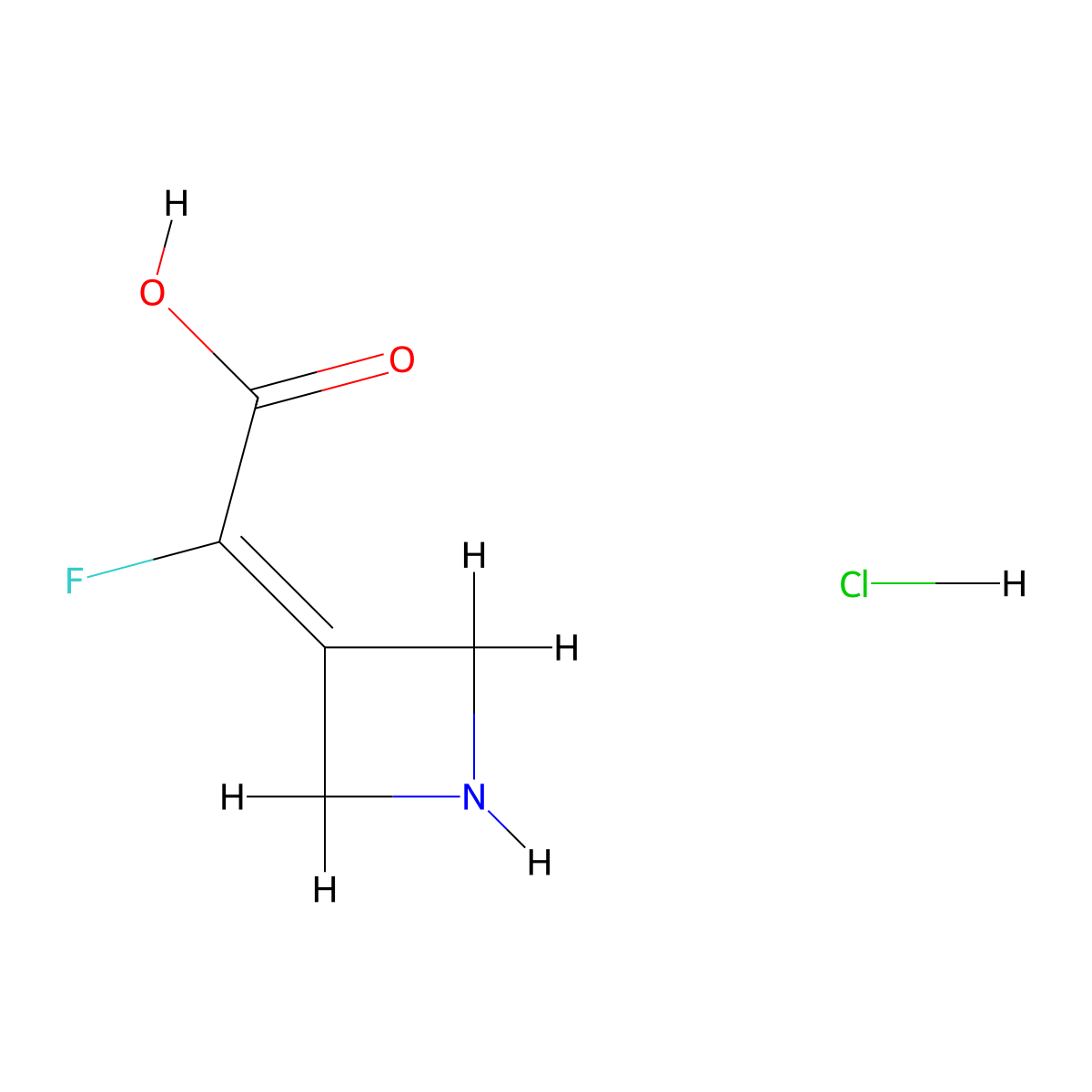 2-(Azetidin-3-ylidene)-2-fluoroaceticacidhydrochloride molecular structure, CAS 2408959-37-3
