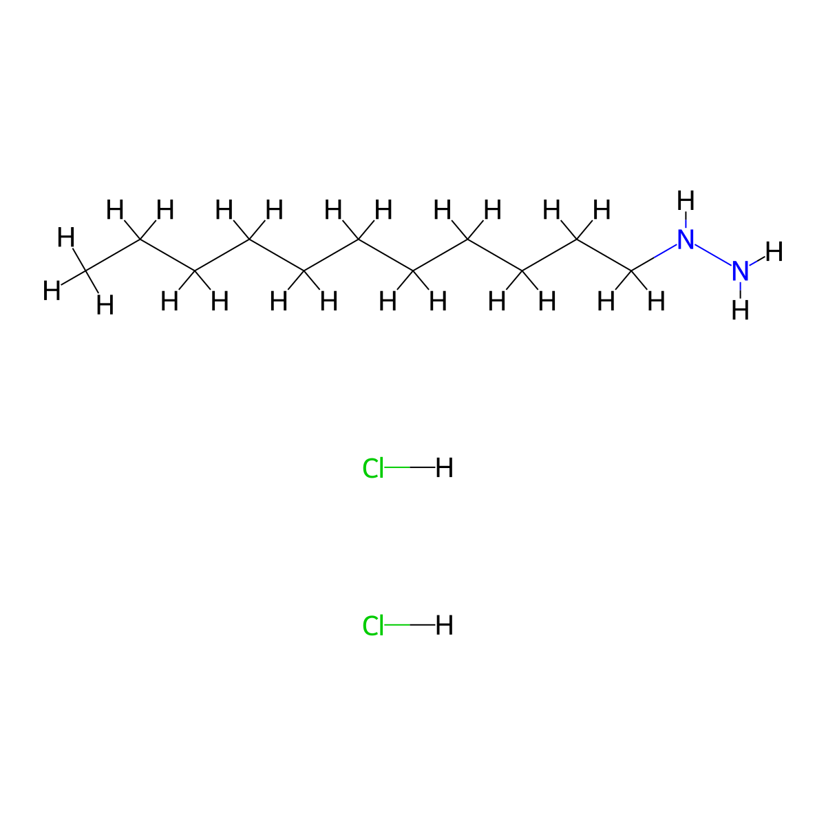 Undecylhydrazine dihydrochloride molecular structure, CAS 2408959-45-3