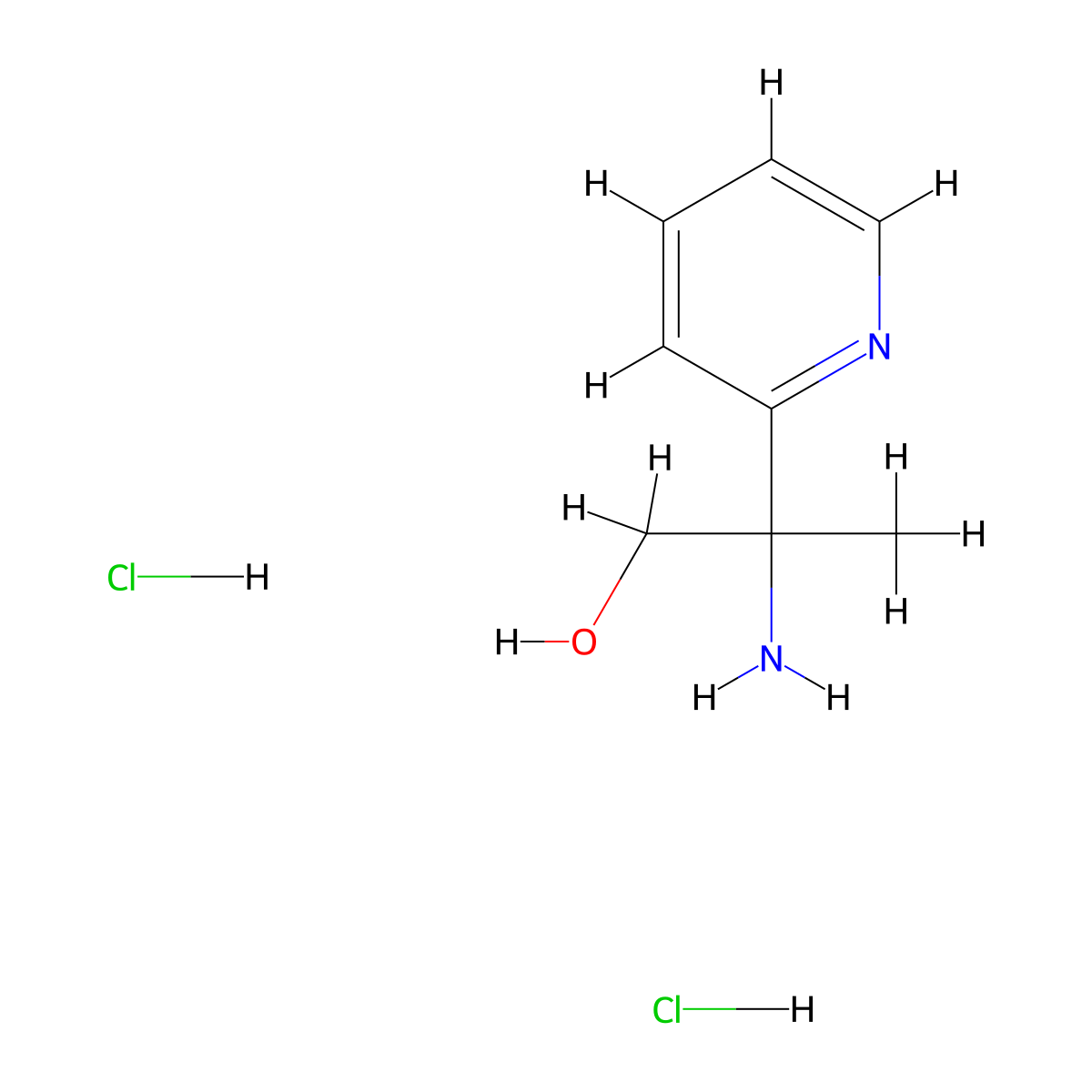 2-Amino-2-(pyridin-2-yl)propan-1-ol dihydrochloride molecular structure, CAS 2408959-48-6