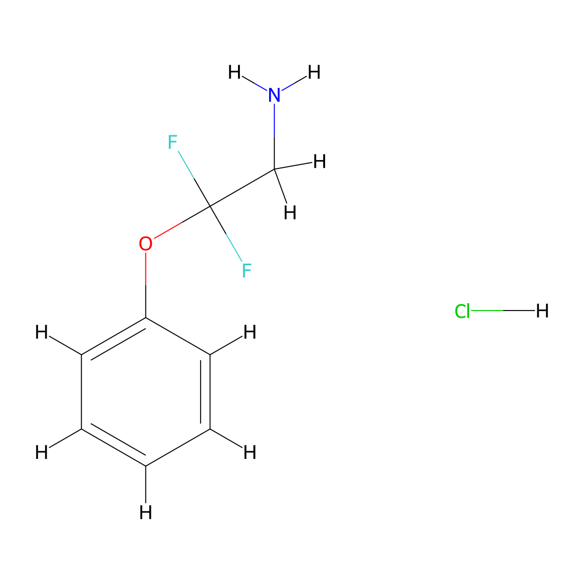 2,2-Difluoro-2-phenoxyethan-1-aminehydrochloride molecular structure, CAS 2408959-58-8