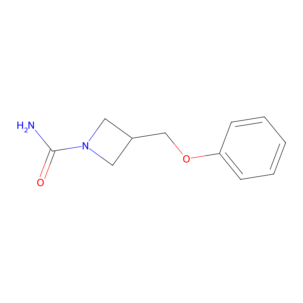 3-(Phenoxymethyl)azetidine-1-carboxamide molecular structure, CAS 2408959-69-1