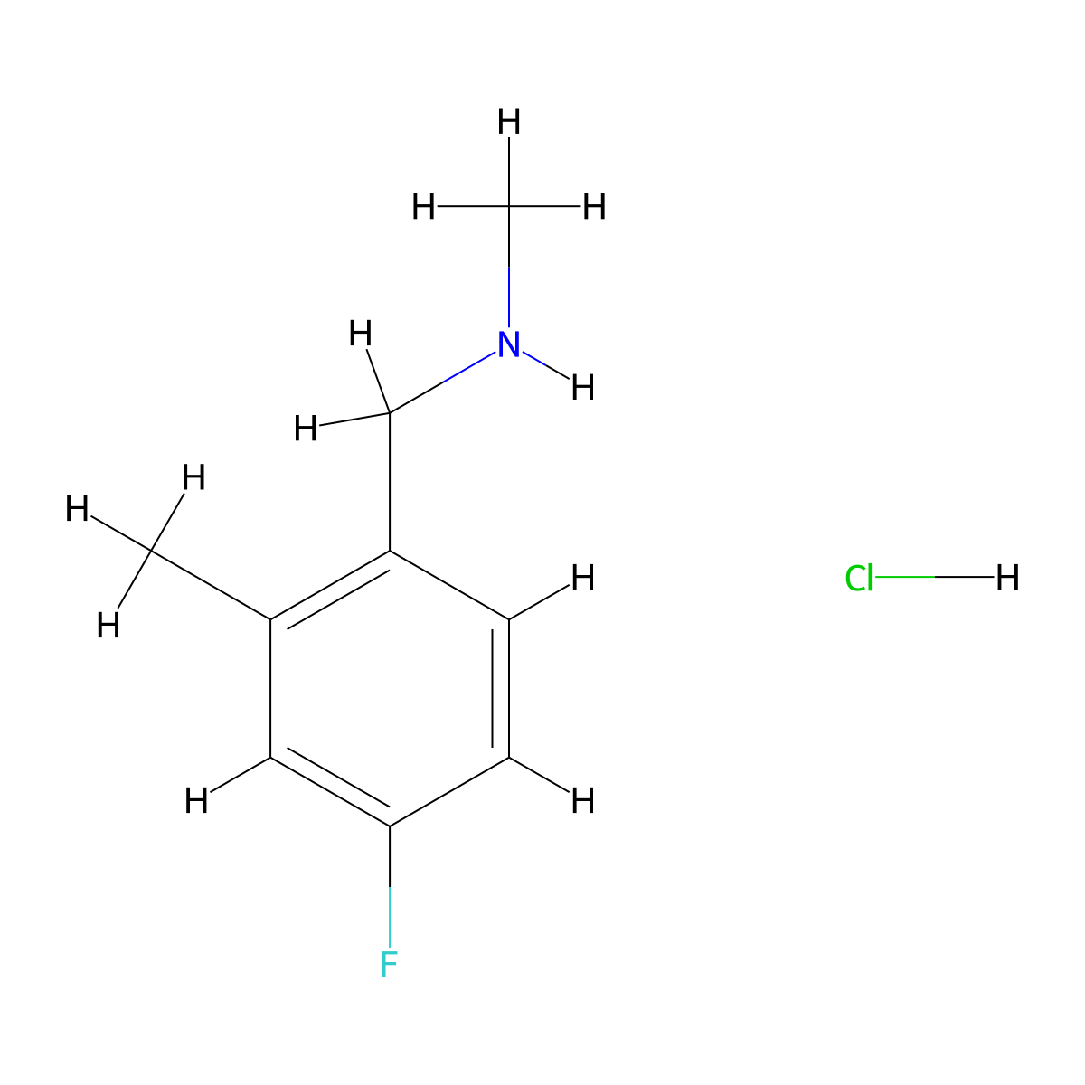 [(4-Fluoro-2-methylphenyl)methyl](methyl)aminehydrochloride molecular structure, CAS 2408959-83-9