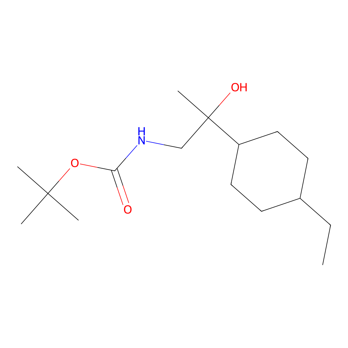 tert-butyl N-[2-(4-ethylcyclohexyl)-2-hydroxypropyl]carbamate molecular structure, CAS 2408959-87-3