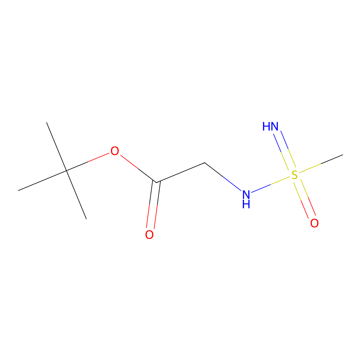 Tert-butyl 2-methanesulfonoimidamidoacetate molecular structure, CAS 2408959-88-4