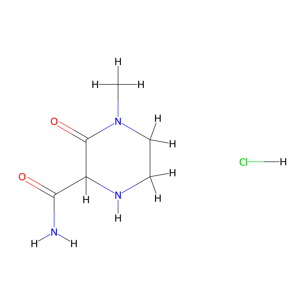 4-Methyl-3-oxopiperazine-2-carboxamide hydrochloride molecular structure, CAS 2408960-03-0