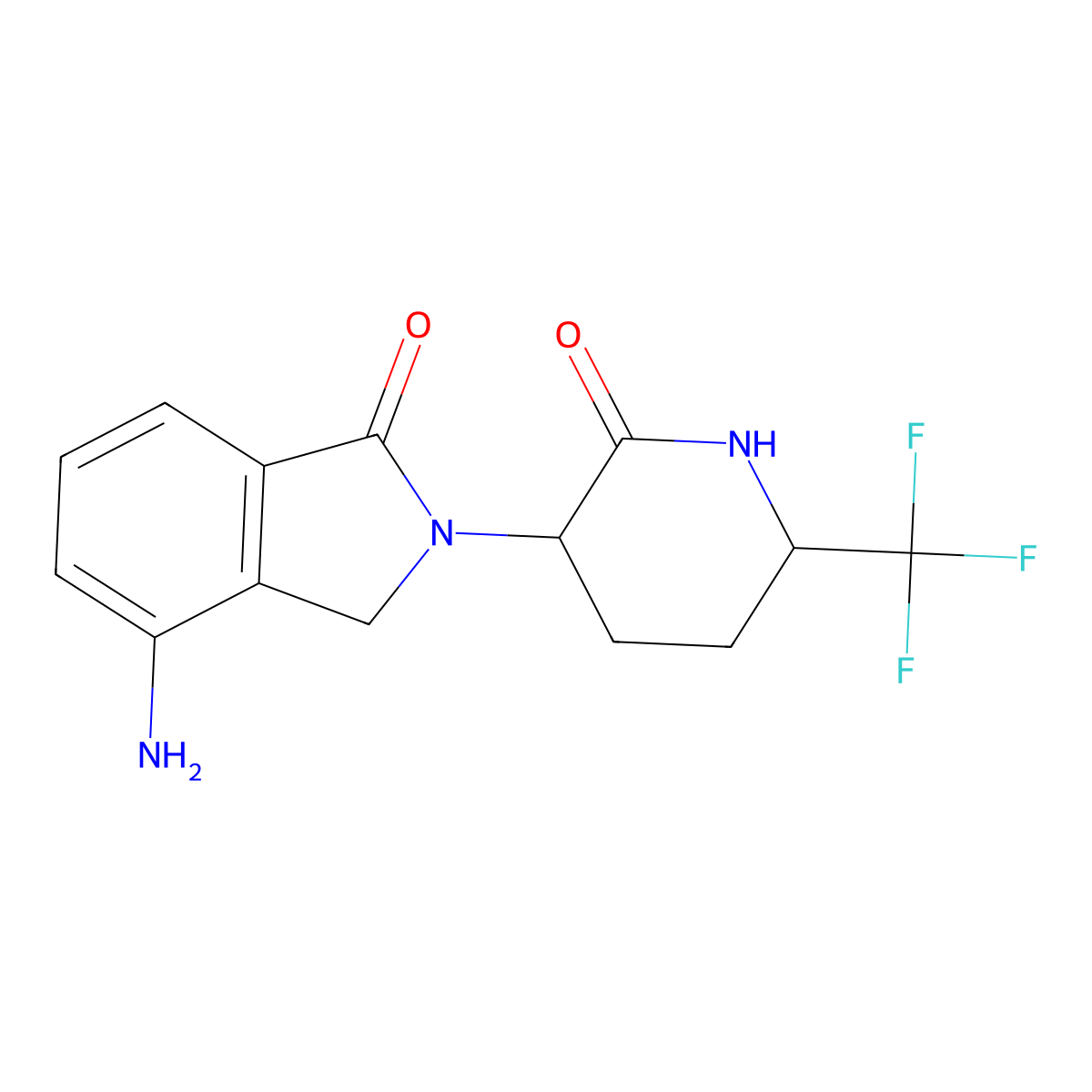 4-amino-2-[2-oxo-6-(trifluoromethyl)piperidin-3-yl]-2,3-dihydro-1H-isoindol-1-one molecular structure, CAS 2408961-94-2